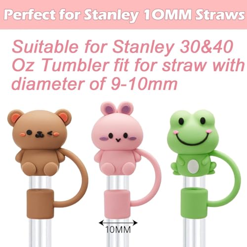 Miniatura 5 de 8 Piezas Tapas De Pajitas Para Stanley Cup, 10mm Cubiertas De Pajita De Silicona, Pajitas Reutilizables Tapa Consejos, Pajita Tapa Prueba De Polvo Y Fugas, Accesorios Para Stanley Cup H2.0 40oz 30oz