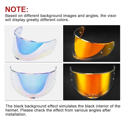 Image of PSLER Sedici Strada 2 Visor - Sedici Strada 2 and Strada 3 Face Shield Motorcycle Helmet visor Accessories Replacement for LS2 FT2 VECTOR Sedici Strada 2 Strada 3 FF801 FF397,Transparent Red