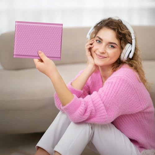 Image of Fuxury Bubble Mailers 6x10 inch Pinkish Purple Padded Envelopes 600 Pack Bulk