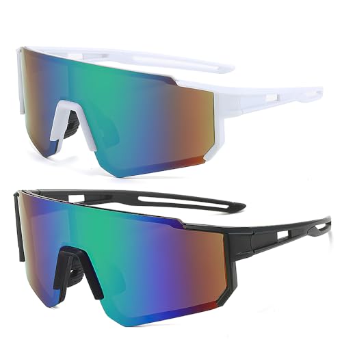 Hojalis 2 Pcs Cycling Glasses, UV400 Polarized