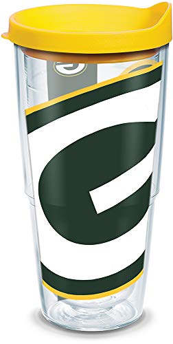 Tervis Plastic Made in USA Double Walled NFL Green Bay Packers Insulated Tumbler Cup Keeps Drinks Cold & Hot, 24oz, Colossal