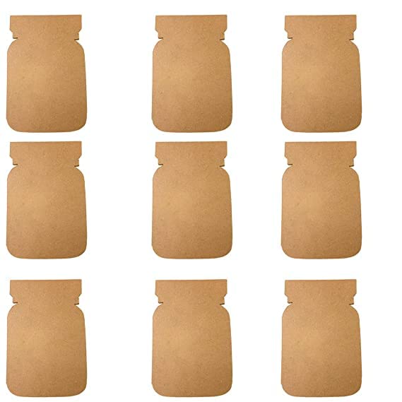 MDF Pine Wood Wooden Jar Cutout MDF Boards for Art and Craft for Resin Art, Mandala Art,Pyrography, Painting, Plain Pine MDF Coasters Pack of 9-image-27