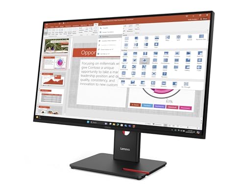 Image of Lenovo ThinkVision T27-40 27 inch Full HD LED Monitor - 16:9 /120 Hz /IPS /WLED /USB Hub /Eclipse Black (64A5MAT6US)