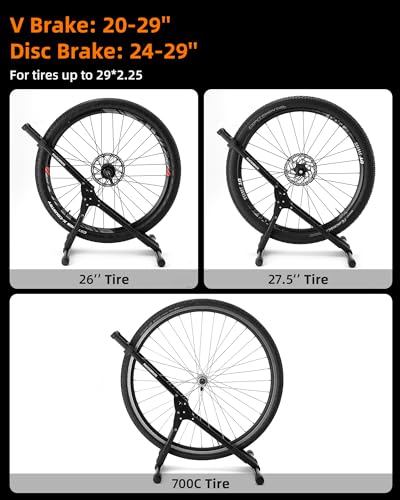 Support de vélo de sol pour le rangement VTT et vélo de route 20-29 pouces
