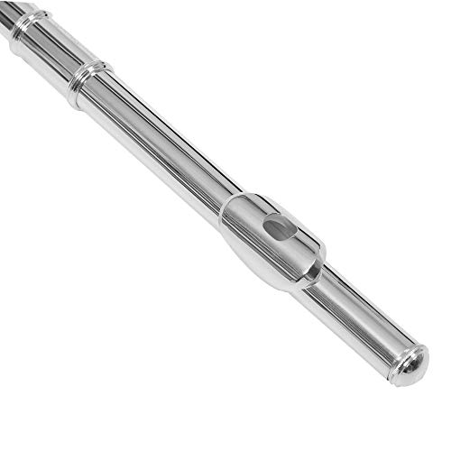Closed Hole C Flute Nickel Silver Plated Student Beginners Flute With Case, Tuning Rod And Screwdriver Cleaning Cloth,Joint Grease And Gloves #TOP3