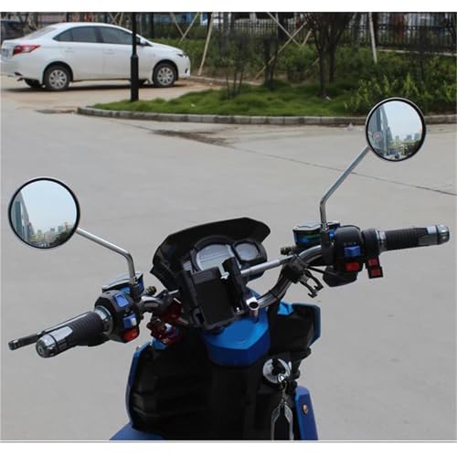 Espejos retrovisores de moto universales ABS de 8mm y 10mm redondos para Hornet, Shadow y CB300 7