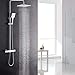 Produktbild Lonheo Bad Regendusche mit Thermostat Duschset Duschsäule Duschsystem Duscharmatur Kopfbrause mit Handbrause Set für Badezimmer, Chrom