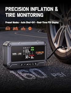 CYBPULTE Jump Starter with Air Compressor 8000A 160 PSI, 65W USB-C — photo 4 of 6