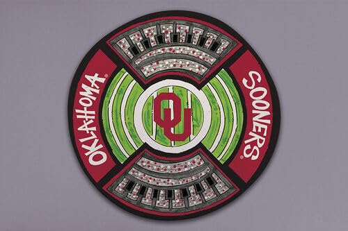 Magnolia Lane Oklahoma Staduim Platter, 13.5-inch Diameter, Round, Melamine, Kitchen, Kitchen Accessories