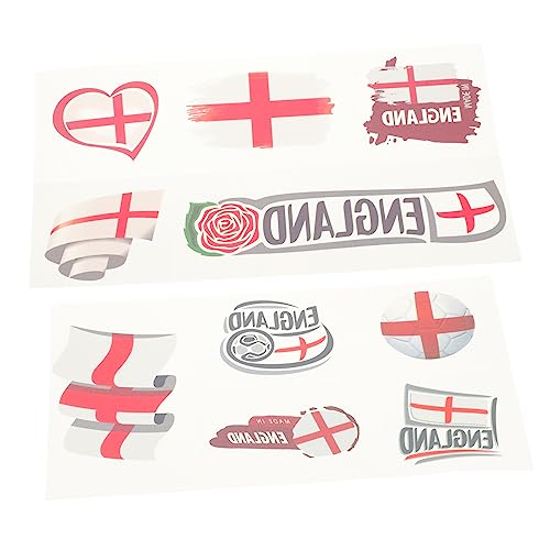 Ipetboom 2 Hojas etiqueta engomada del de fútbol marcadores cuerpo decorativo pegatinas accesorios temáticos de fútbol Pegatinas faciales cara del festival pegatinas cara pegatinas