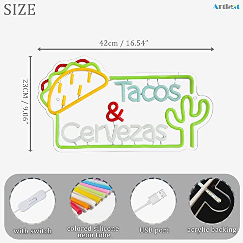 Letrero de neón Tacos & Cervezas - 36% de descuento - Image 2