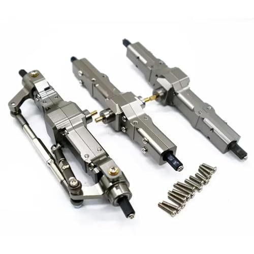 RC�|�[�^���A�N�X�� Compatible With WPL C14 C24 B14 B24 B16 B36 1/16 RC�N���[���[�g���b�N�p�J�[�p�[�c �A���~���t�����g�����A�u���b�W�A�N�X��(Silver)