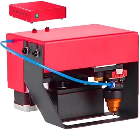 Digital Control Pneumatic Dot Peen Marking Machine - Engraver for Letters, Serial Numbers, VIN Codes, Date, and Graphics - Air Operated Nameplate Marking Tool