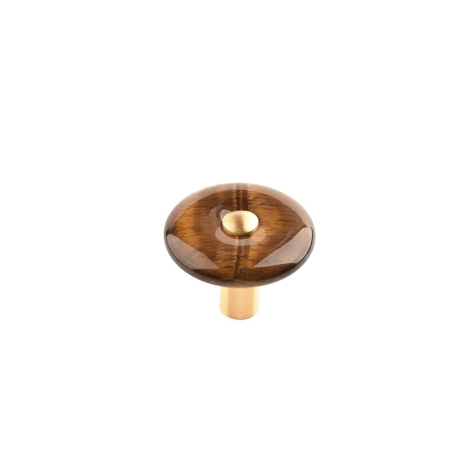 KLdcfhDR 2pcs Natural Agate Stone Brass Cabinet Drawer Knobs(F-Agate)