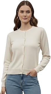 misdynamic Women Viscose Solid Full Sleeve Cardigan with Buttons-picture-36