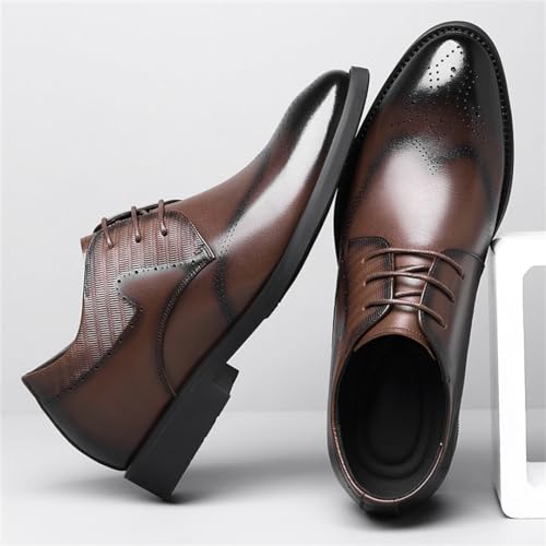 Invisible Height Increasing Shoes for Men, Leather Dress Formal Office Oxford Comfortable Elevator Shoes4