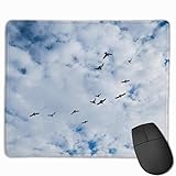 Paket enthalten: 1 * Mauspad. Herde Brauner Vögel Rutschfeste Einzigartige Designs Gaming-Mauspad Schwarzes Stoff-Rechteck Mousepad Art Naturkautschuk-Mausmatte Mit Genähten Kanten
