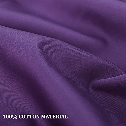 PiccoCasa Pillowcases 2 Pack Cotton Pillow Cases with Zipper Closure Soft & Comfortable Pillow Cases 50x90cm Grape - Image 4