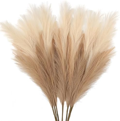 NIHO 6 PCS Faux Pampas Grass Decor, Zacate de Pampa sintética，45C...