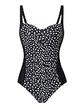 Damen Badeanzug Einteiliger Badeanzug Gestreift Beachwear Farbverlauf Konzeptionelle Muster Farbblock Bademode Rückenfrei One Piece Weiße Punkte-Upgrade,L