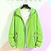 Fishing Hoodies for Men UPF 50 + with Reflective Zipper Pockets Full Zip Lightweight Sun Protection Hoodie Jacket Hiking 01#,Green,3X-Large