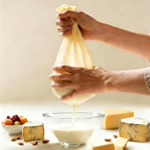 Reusable Cheesecloth,Grade 100,20x20 Inch Hemmed Cheese Cloth for Straining Craft,100% Cotton Unbleached Cloth Strainer for Cooking,Baking,Juicing,Cheese Making,Ultra Fine and Dense,Washable