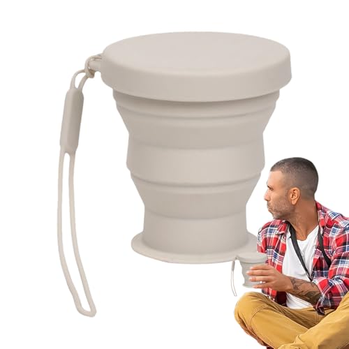 Vaso plegable portátil | 200ml taza de café de silicona para senderismo, vaso ligero para bebidas, equipo al aire libre para el hogar, gimnasio, bicicleta, camping, picnic, café, senderismo, agua