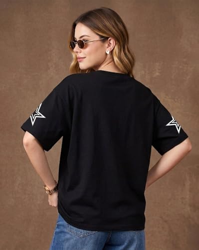 Image of AUSK Oversized T-Shirts || Printed Half Sleeve Tshirt for Womens