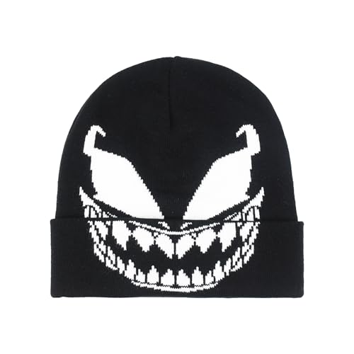 Bonnet Venom Marvel contre le froid en tricot noir extensible taille unique