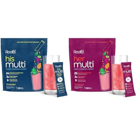 Root'd His & Her Multivitamin Powder Bundle with 3X Electrolytes Cover