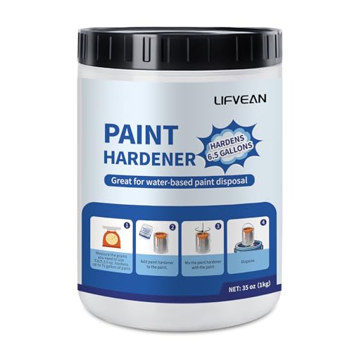 LIFVEAN Paint Hardener for Disposal (35 Ounce) Fast Acting Solidifier for Disposal Paint Drying Powder Absorbs 6.6 Gallons