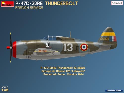 Miniart 1:48 P-47D-22E Thunderbolt Francés kit básico de plástico para modelistas 5