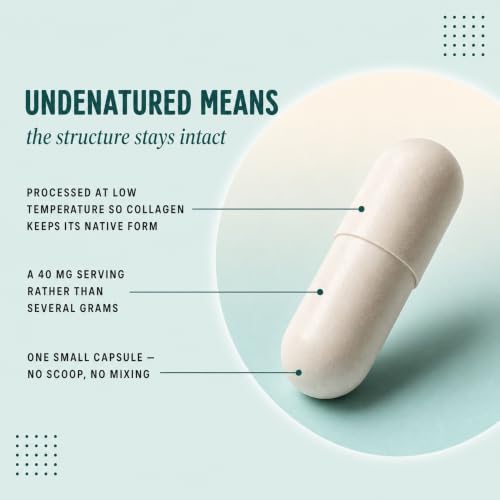 Image of Undenatured Type II Collagen Joint Support Supplement - 40mg Native Collagen with Boswellia Serrata, Rose Hips & Hyaluronic Acid for Joint Comfort, Flexibility & Mobility - 30 Capsules
