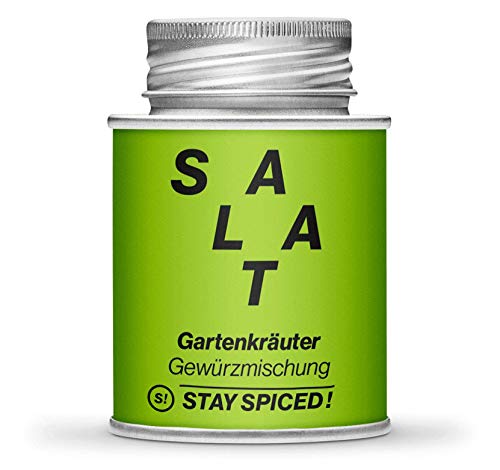 Salat Gewürze von STAY SPICED ! I Edler Gartenkräuter Mix ohne Salz I Salatgewürzmischung in praktischer Weißblechdose 170 ml Cover