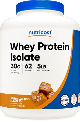 Image of Nutricost Whey Protein Isolate (Salted Caramel, 5LBS)