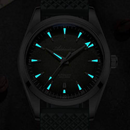 Image of ADDIESDIVE Mens Watch Automatic NH35 /8215 200M Luminous Easy to Read Dial Wrist Watch Minimalist Fashion Simple Watch Analog Date with Leather Strap and Bracelet