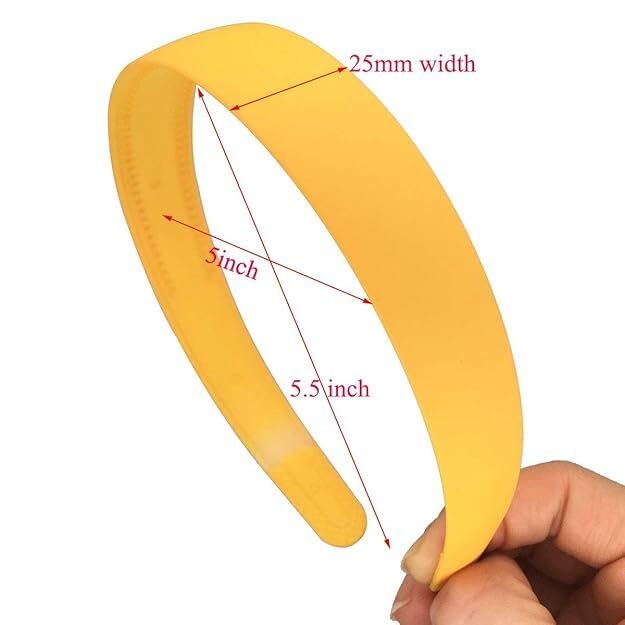 Image of HOMEMATES 12 Pcs Matte Plastic Headbands - Fancy Hair Bands with Teeth Comb Design, Non-Slip and Comfortable Hair Accessories for Women and Girls