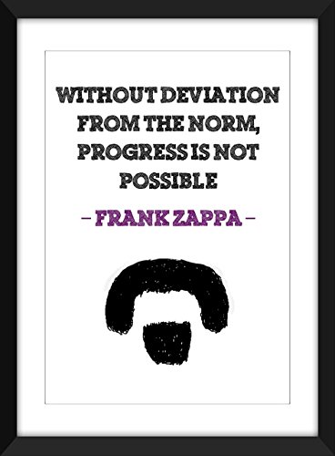 Frank Zappa"Abweichung von der Norm" Zitat Kunstdruck, Geschenk für Musikfans - Deviation From the Norm