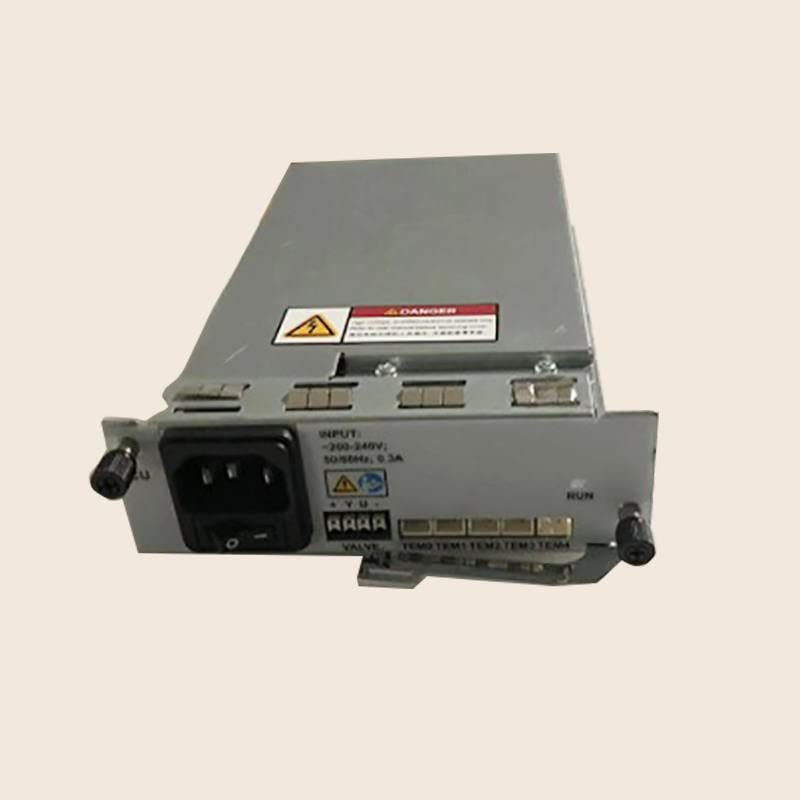 Front view of the Communication Power Module showing power input and indicators