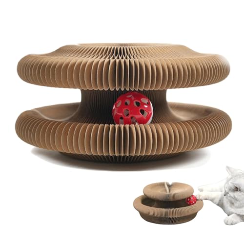Tablero Rascador para Gatos | Tabla De Rascado Plegable Corrugado | Juguete De Cartón Corrugado Acordeón Interactivo para Mascotas,para Proteger Muebles En Dormitorio Sala De Estar Hogar