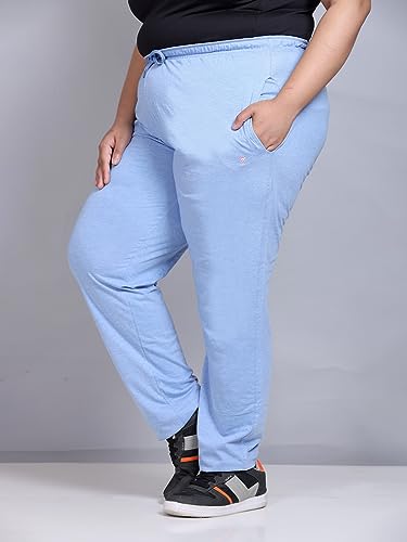 Image of CUPID Women's Cotton Track Pants Regular Fit Lounge Wear Gym Joggers Sports Trouser Night Pants for Ladies