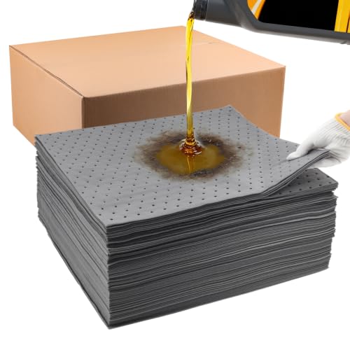Image of Heavy Duty Oil Absorbent Pads 16 inch x 18 inch 100 Pcs Automotive Absorbent Pads