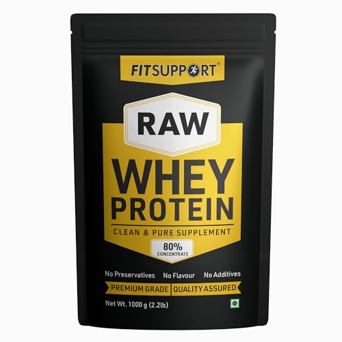 Image of FITSUPPORT Raw Whey Protein Powder – Unflavored, 100% Pure & Natural | High Protein, No Additives, Clean Muscle Support | pure protein supplement - 1Kg