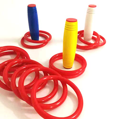 SBYURE 36 Pieces Plastic Toss Rings Toy Cubby Ring Toss Ring-a-Bottle for Kids Ring Toss Game,Speed and Agility Training Games,Speed and Agility Training Games,2.3 inch - Thumbnail 6