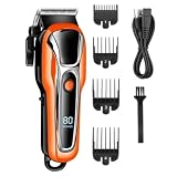 DAXXIN Hair Cutting Tool, USB Rechargeable Professional Cordless Men Hair Trimmer Men's Hair Cutting Machine(Orange)