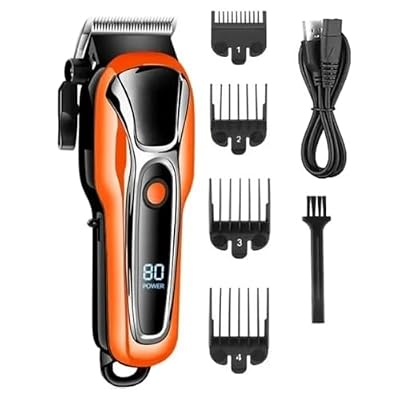 DAXXIN Hair Cutting Tool, USB Rechargeable Professional Cordless Men Hair Trimmer Men's Hair Cutting Machine(Orange)