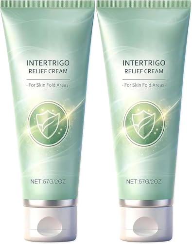 2Pcs New Intertrigo Cream Professional Intertrigo Relief Cream Skin Fold Care & Chafing Support Creams Moisture & Friction Control Helps Soothe Irritated Skin for Friction-Prone Areas 57g
