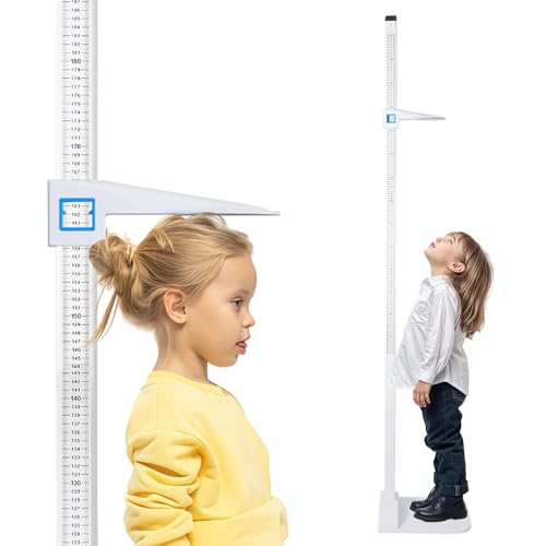 Stadiometro Portatile 20-210 cm, Barra di Misurazione Dell'Altitudine Digitale, Altimetro Medico, Stadiometro Portatile con Display a Doppia Scala, per Casa, Ufficio, Esame Medico