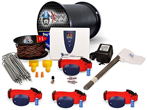 Underground Electric Dog Fence Ultimate - Extreme Pro Dog Fence System for Easy Setup and Maximum Longevity and Continued Reliable Pet Safety - 4 Dog | 500 Feet Pro Grade Dog Fence Wire