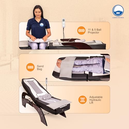 Image of ARG HEALTH CARE 900 Stone Heating Mat For Back Pain Relief & Muscle Relaxation Far Infrared Heating Mattress Improve Circulation EMS Full Body Massage Therapy Use For Office Home Clinic (Jade Thermal Massage Bed)